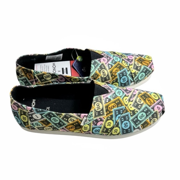 NWT Box Toms x Monopoly Alpargata Graphic Slip On Flats Men’s 9.5 Women’s 10.5 main image 8